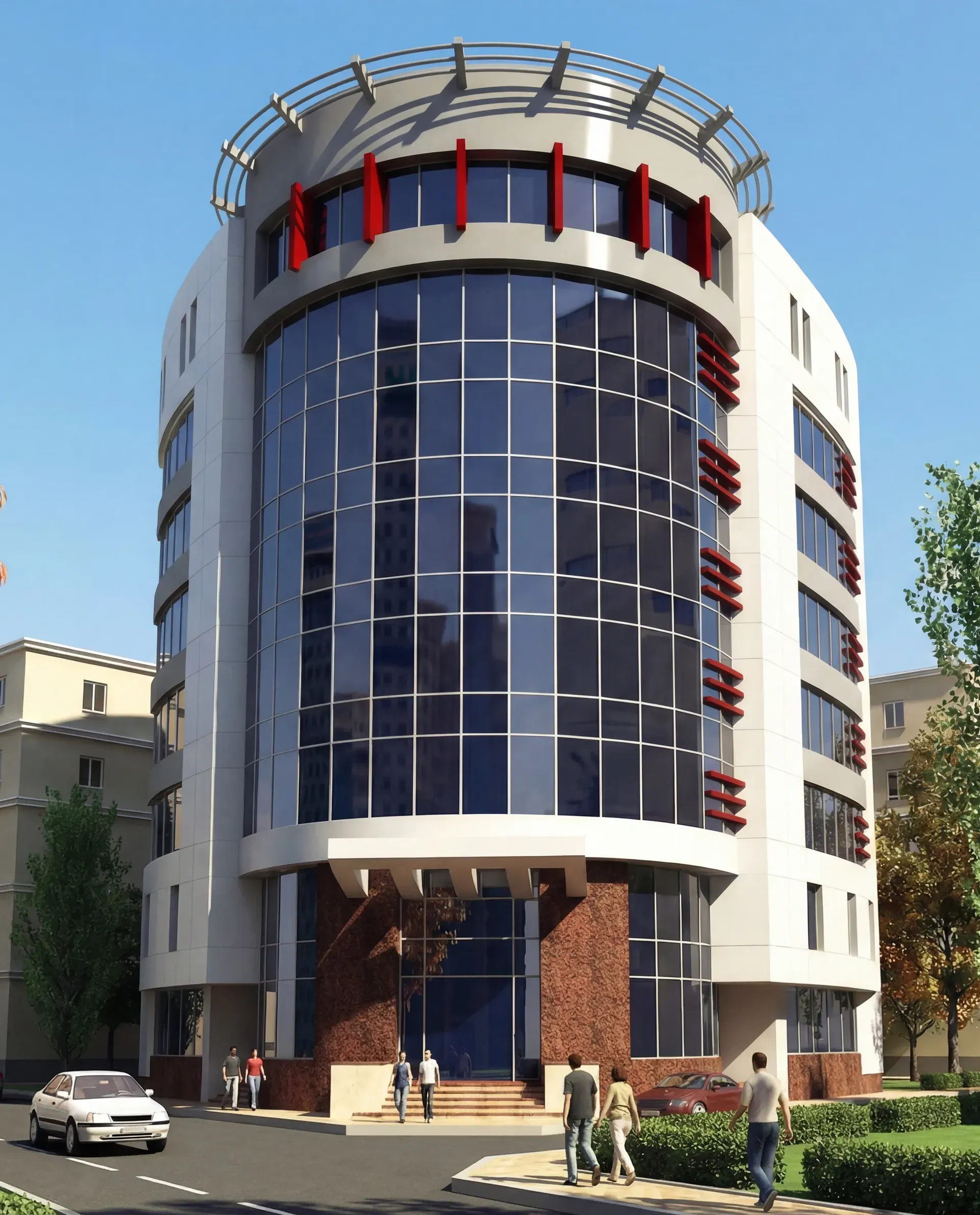 Multi-Space Admin Building - View 1